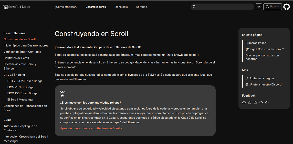 Traducción ES en Scroll